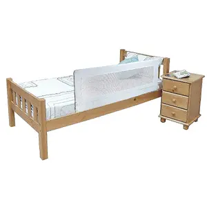 Safetots Extra Tall Bed Rail, White 140cm Wide x 60cm Tall, Toddler Bed Guard For Safety