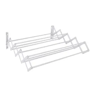 Wall Mounted Extendable Clothes Airer White Pukkr