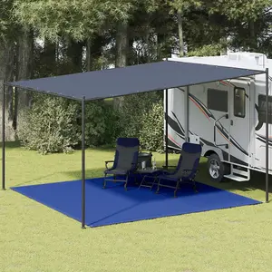 vidaXL Tent Carpet 400x400 cm Blue HDPE