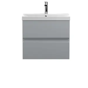 Urban 610mm Wall Hung Single Vanity Unit Grey