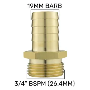 in-line full flow lever valve with brass barb connectors (3/4"-19mm)for  hose/irrigation/ponds