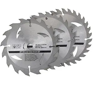 3 Pack 135mm x 12.7mm TCT Circular Saw Blades 162430 Teeth 10mm Ring