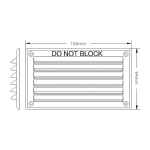 H-Smart Terracotta Louvre Air Vent 6'' x 3'' Plastic Grille with Removable Flyscreen Cover