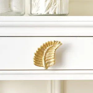 Melody Maison Gold Curved Leaf Drawer Knob