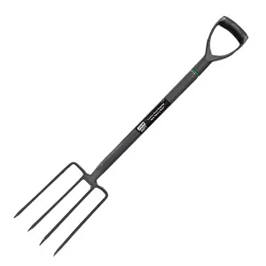 Gardening Digging Fork Carbon Steel With D Shaped Handle