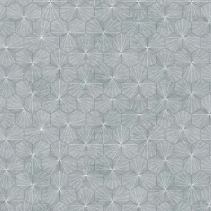 Splashwall Grey Tile Hexagonal MDF Splashback, (H)600mm (W)2440mm (T)4mm