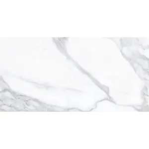 Kale Nora white Matt Marble effect Ceramic Indoor Wall & floor Tile, Pack of 6, (L)600mm (W)300mm