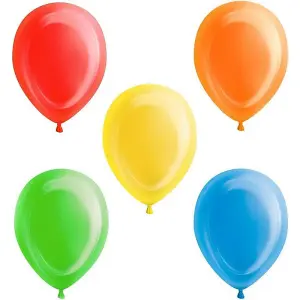 Unique Party Latex LED Balloons (Pack of 5) Multicoloured (One Size)