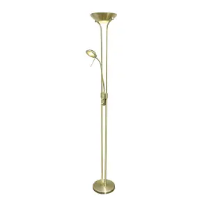 Luminosa Lampa LED Floor Lamp 18W+5W 3000K Antique Brass