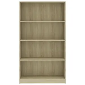 Attwood Bookcase Sonoma Oak / 142cm H x 80cm W x 24cm D