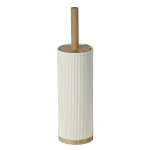 Showerdrape Bondi Cream Ceramic Toilet Brush & Holder