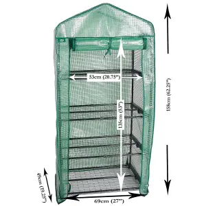 PE Cover for 4 Tier Mini Greenhouse Outdoor Garden Plants Grow Green House