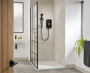 Triton Amala Metallic 8.5kW Brushed Copper Electric Shower Matt Black Finish