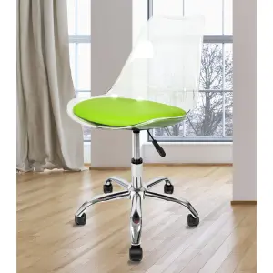 Soho Clear Plastic Dining Chair with Swivel Base Green