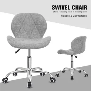 Erltrud Desk Chair Grey / Fabric