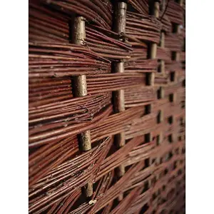 Willow Hurdle Fence Panel Bunch Weave Coppiced Handwoven 6ft x 6ft