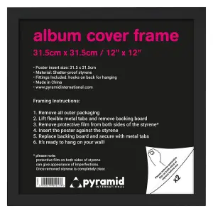 Pyramid International MDF Square Photo Frame Black (31.5cm x 31.5cm)