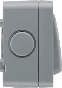 BG 20A Grey 1 gang Outdoor Weatherproof switch with LED indicator