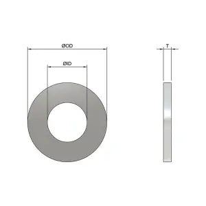 M5 - 5mm Form G Washers Stainless Steel A2 304 DIN 9021 Pack of 20