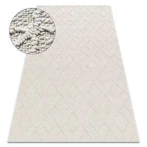 Carpet JERSEY 19231 cream - Geometric structural, loop BOHO  240x330 cm