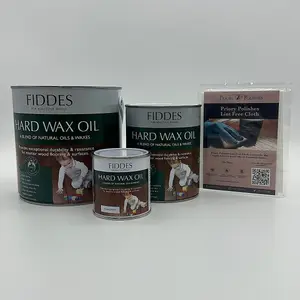 Fiddes Hard Wax Oil, Clear Satin 1L + Free Priory Free Cloth