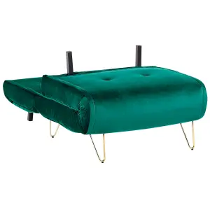 Sofa Bed VESTFOLD Dark Green Velvet