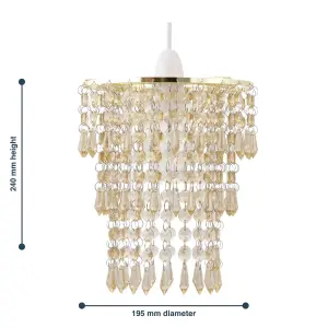 First Choice Lighting Amber Jewel Tiered Light Shade