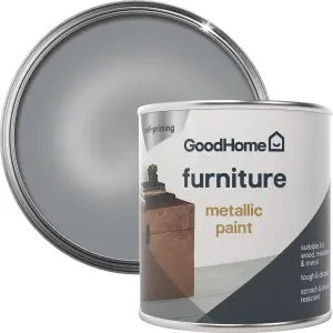 GoodHome Beverly hills Metallic effect Furniture paint, 125ml