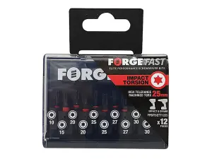 ForgeFix ForgeFast TORX Compatible Impact Bit Set 12 Piece FORFFBST12