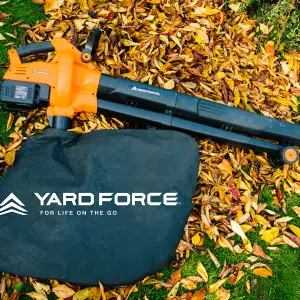 Yard Force 40V Cordless 3-in-1 Blower Vacuum & Mulcher with 230km/h Air Speed - LB C20 - CR20 Range