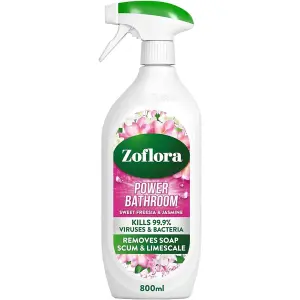 Zoflora Power Bathroom Spray Sweet Freesia & Jasmine 800ml Pack of 6