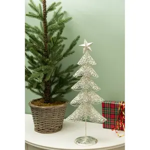 Metal Tree Holiday Shaped Ornament