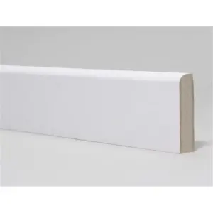 PACK OF 10 (Total 10 Units) - 18mm x 68mm White Primed MDF 9mm One Edge Round Architrave - 2700mm Length