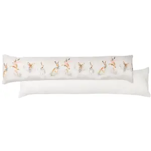 Evans Lichfield Snowy Hares Watercolour Printed Draught Excluder