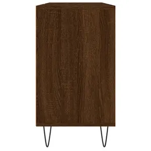 Berkfield Bathroom Cabinet Brown Oak 80x33x60 cm Engineered Wood