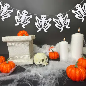 Halloween Skeleton Garland Paper Home Party Decorations Themed 3M