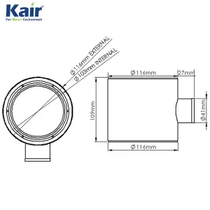 Condensation Trap With Overflow - 100mm