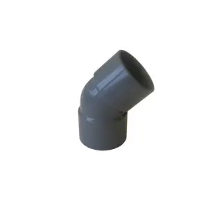 FloPlast Solvent Weld Conversion Bend 135 Degree 40mm Grey (Pack of 10)