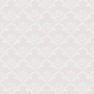 Laura Ashley Coralie Sugared Grey Motif Smooth Wallpaper Sample