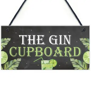 Red Ocean Funny Sign Gin Gifts Man Cave Home Bar Pub Plaque Garden Shed Sign