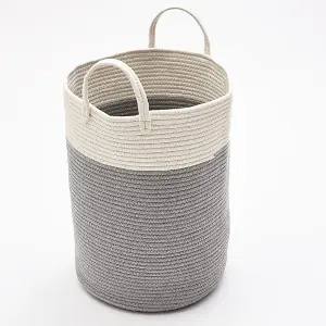 Grey Woven Laundry Storage Basket Baby Kids Toys Storage Laundry Hamper Clothes Storage Bag