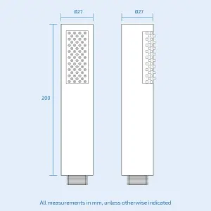 Lily 2 Dial 1 Way Round Concealed Thermostatic Mixer Valve & Pencil Shower Handset Chrome