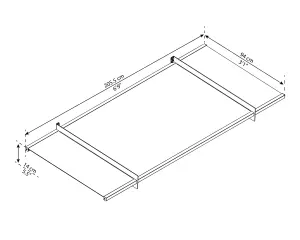 Palram - Canopia Nancy Door canopy, (H)140mm (W)2055mm (D)940mm