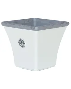 Beliani Retro Plant Pot ELATEIA Stone White