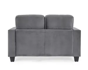 Dakota 2 Seater Grey Velvet Fabric Sofa