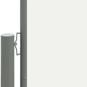 Berkfield Retractable Side Awning Cream 200x1200 cm