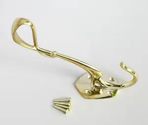 Castelion Brass Art Nouveau Hat and Coat Hook