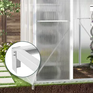 Garden Plants Grow House with Aluminium Frame Large Walk-In Green House with Base and Window 6x6 ft