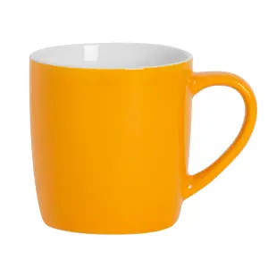 Argon Tableware - Coloured Coffee Mugs - 350ml - Pack of 6 - Yellow