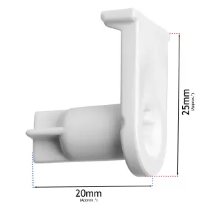 SPARES2GO Door Hinge Support Socket for Bosch fits Neff Fridge Freezer (Pack of 2, White)